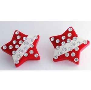 Large Red & White Plastic Resin Stars and …